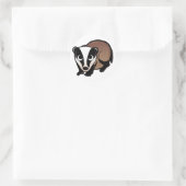 Sticker Rond Badger Design (Sac)