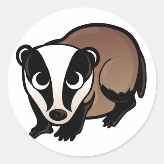 Sticker Rond Badger Design (Devant)