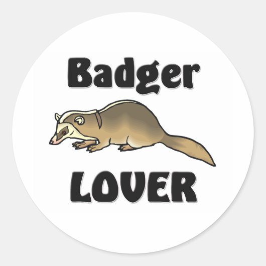 Sticker Rond Badger Lover (Devant)