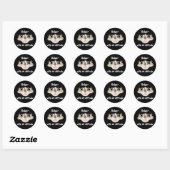 Sticker Rond Badgering Badger_Badger avec une attitude (Feuille)