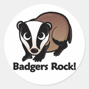 Sticker Rond Badgers Rock !