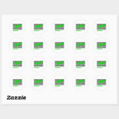 Sticker Rond Badminto Saurus Rex Birdie Shuttle Dino Badminton (Feuille)