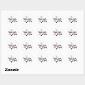 Sticker Rond Badminton (Feuille)