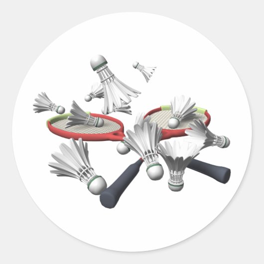 Sticker Rond Badminton (Devant)