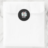 Sticker Rond Badminton Boy Comic Shutter Player (Sac)