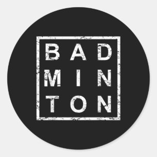 Sticker Rond Badminton élégant