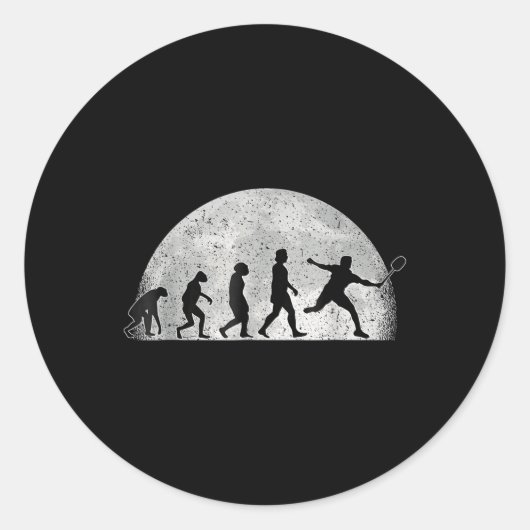 Sticker Rond Badminton Evolution - Lecteur Moon Badminton (Devant)