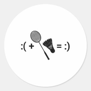Sticker Rond Badminton Game Shuttle Sport Badminton