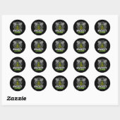 Sticker Rond Badminton Gift Shuttle Racket Scientifique Badmint (Feuille)