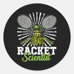 Sticker Rond Badminton Gift Shuttle Racket Scientifique Badmint