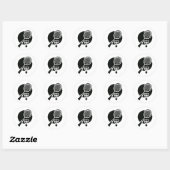 Sticker Rond Badminton Graphic (Feuille)