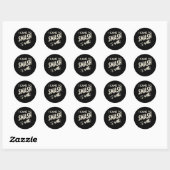 Sticker Rond Badminton Je Suis Venu À Smash Shuttle (Feuille)