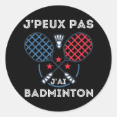 Sticker Rond Badminton Jersey (Devant)