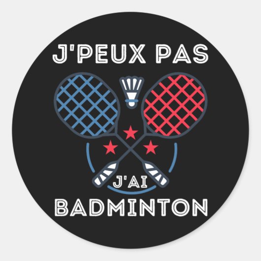 Sticker Rond Badminton Jersey (Devant)