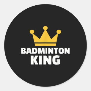Sticker Rond Badminton King