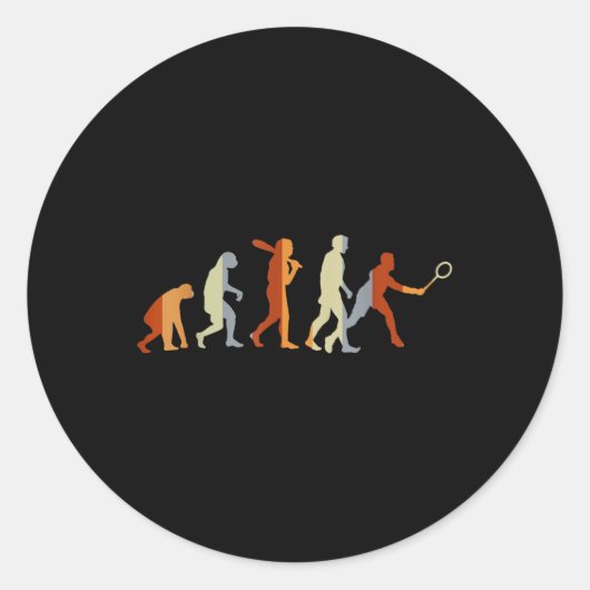 Sticker Rond Badminton Player Évolution des cadeaux sportifs Ba (Devant)