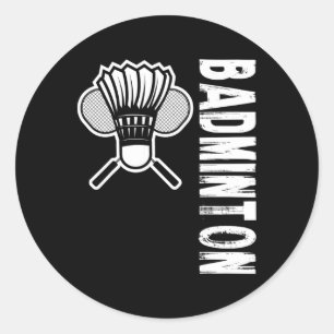 Sticker Rond Badminton sportif