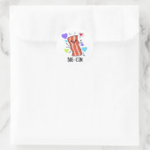 Sticker Rond Bae-con Funny Bacon Pun (Sac)