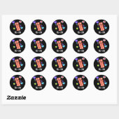 Sticker Rond Bae-con Funny Bacon Pun (Feuille)