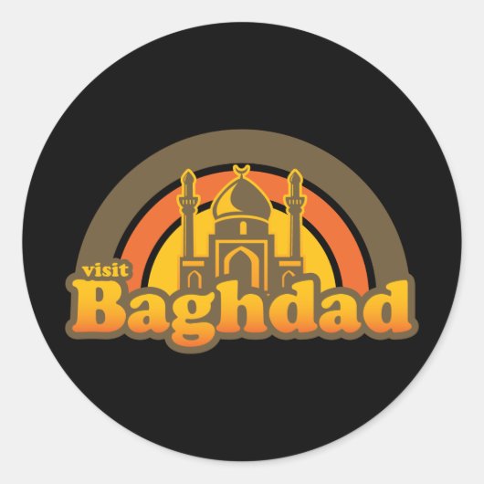 Sticker Rond Bagdad Super Retro (Devant)