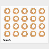 Sticker Rond BAGEL peint mignon (Feuille)