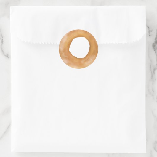 Sticker Rond BAGEL peint mignon (Sac)