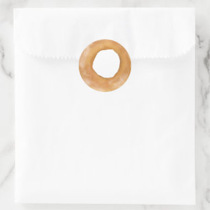 Sticker Rond BAGEL peint mignon