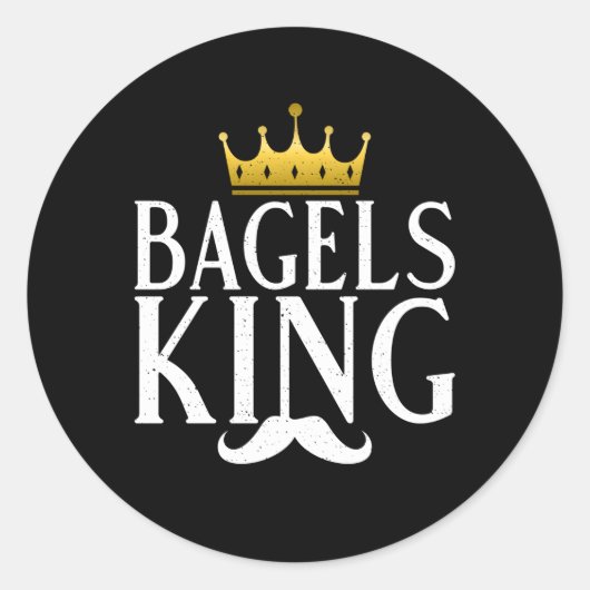 Sticker Rond Bagels King Bagel (Devant)
