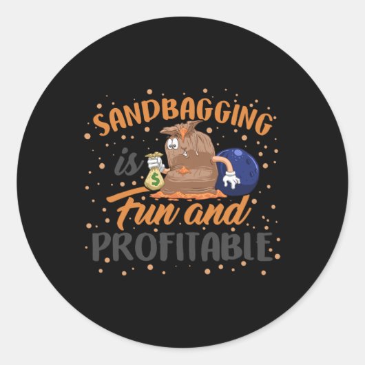 Sticker Rond Baguage de sandling Sandbagger Funny Money Team Ki (Devant)