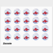 Sticker Rond Bague dans les pétales (Feuille)