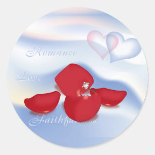 Sticker Rond Bague dans les pétales