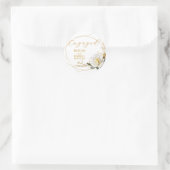 Sticker Rond Bague de fiançailles Rose Gold Romantique  (Sac)