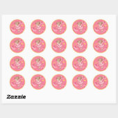 Sticker Rond Baguerina de la bordure d'or (Feuille)