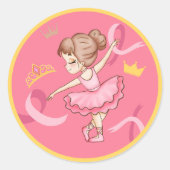 Sticker Rond Baguerina de la bordure d'or (Devant)
