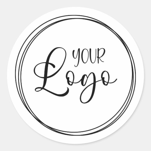 Sticker Rond Bagues d'interconnexion pour votre logo d'entrepri (Devant)