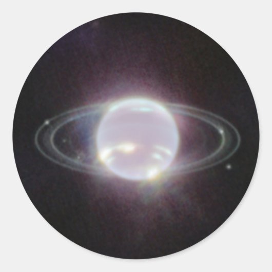 Sticker Rond Bagues JWST de la planète Neptune (Devant)