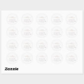 Sticker Rond Bagues Mariages simples minimales | Mariage rose p (Feuille)