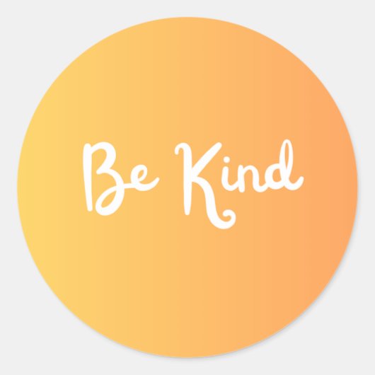 Sticker Rond Baguette Be Kind (Devant)