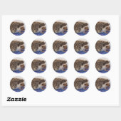 Sticker Rond Baguette bébé mignonne (Feuille)