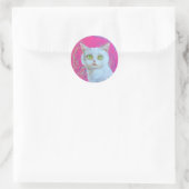 Sticker Rond Baguette blanche blanche en gros (Sac)