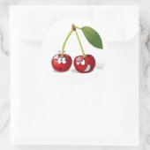 Sticker Rond Baguette Cartoon Cerise Fruit (Sac)