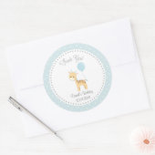 Sticker Rond Baguette d'anniversaire de la Giraffe (Enveloppe)