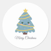 Sticker Rond Baguette d'arbre de Noël (Devant)