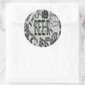 Sticker Rond * Baguette de bière * Baguette de bière (Sac)