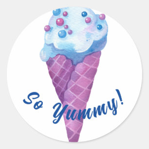 Sticker Rond Baguette de bonbons doux violet pour enfants