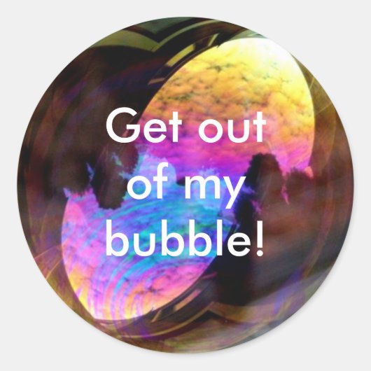 Sticker Rond Baguette de bulle (Devant)