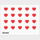 Sticker Rond Baguette de coeur rouge (Feuille)