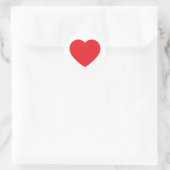 Sticker Rond Baguette de coeur rouge (Sac)