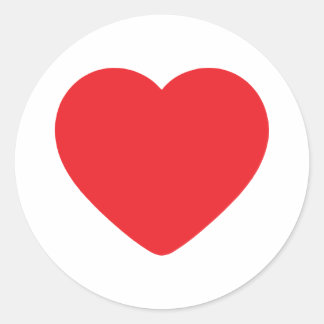 Sticker Rond Baguette de coeur rouge