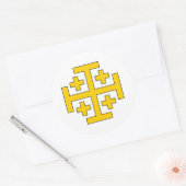 Sticker Rond Baguette de croix de Jérusalem (Enveloppe)